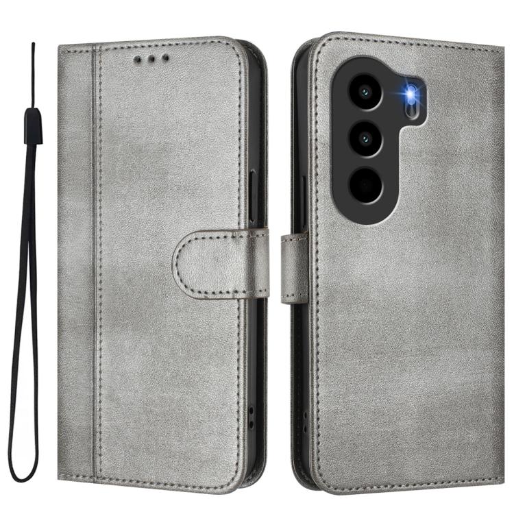 For itel Power 70 Line Splicing Buckle Retro Leather Phone Case