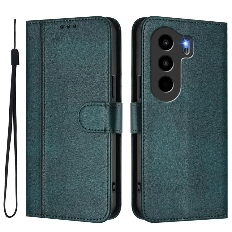 For itel Power 70 Line Splicing Buckle Retro Leather Phone Case