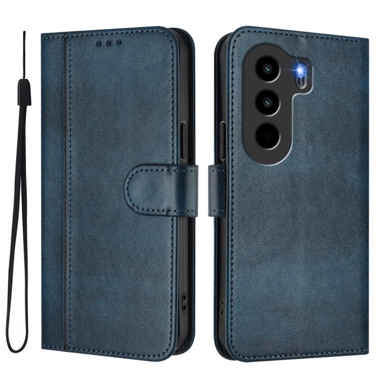 For itel Power 70 Line Splicing Buckle Retro Leather Phone Case
