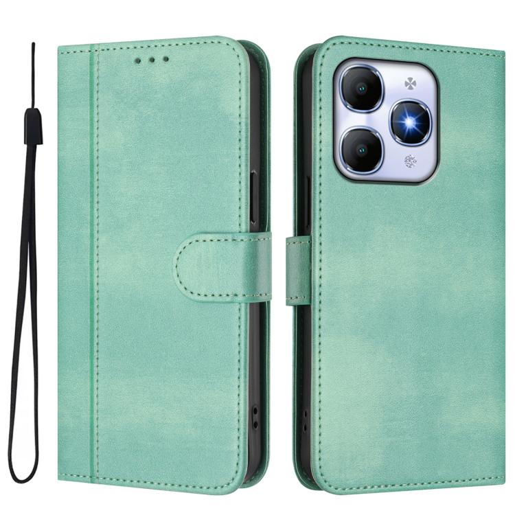 For itel A90 4G Line Splicing Buckle Retro Leather Phone Case