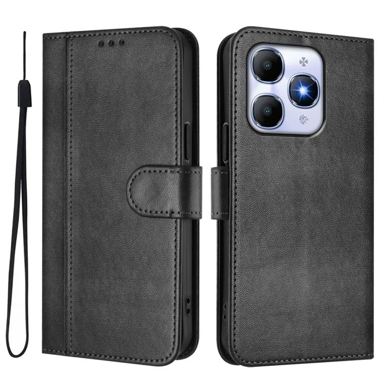 For itel A90 4G Line Splicing Buckle Retro Leather Phone Case