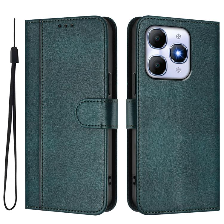 For itel A90 4G Line Splicing Buckle Retro Leather Phone Case