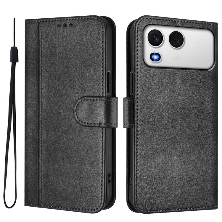 For itel A200 4G / A200+ 4G Line Splicing Buckle Retro Leather Phone Case