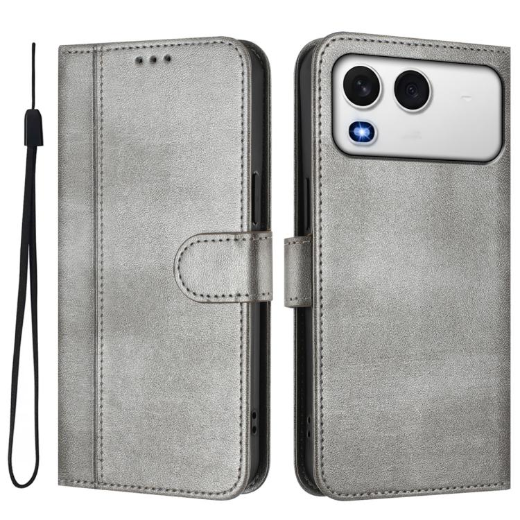 For itel A200 4G / A200+ 4G Line Splicing Buckle Retro Leather Phone Case