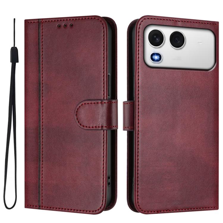 For itel A200 4G / A200+ 4G Line Splicing Buckle Retro Leather Phone Case