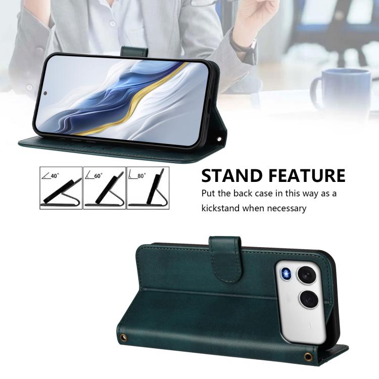 For itel A200 4G / A200+ 4G Line Splicing Buckle Retro Leather Phone Case