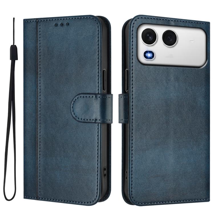 For itel A200 4G / A200+ 4G Line Splicing Buckle Retro Leather Phone Case