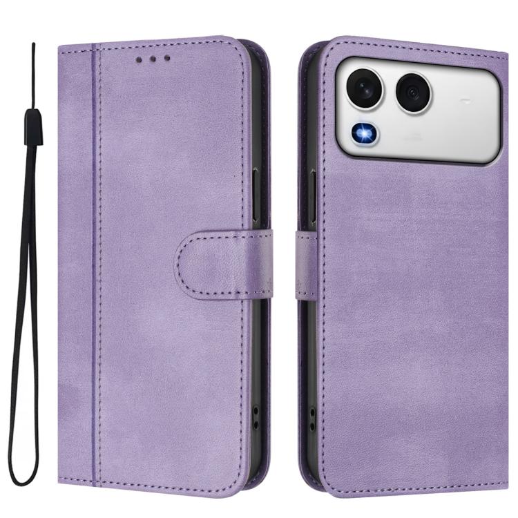For itel A200 4G / A200+ 4G Line Splicing Buckle Retro Leather Phone Case