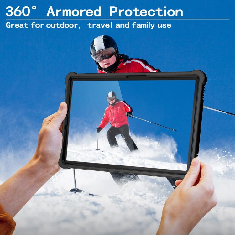 For Samsung Galaxy Tab S9 FE / S9 / S8 Armor Bolt Shape Holder Silicone Hybrid PC Tablet Case