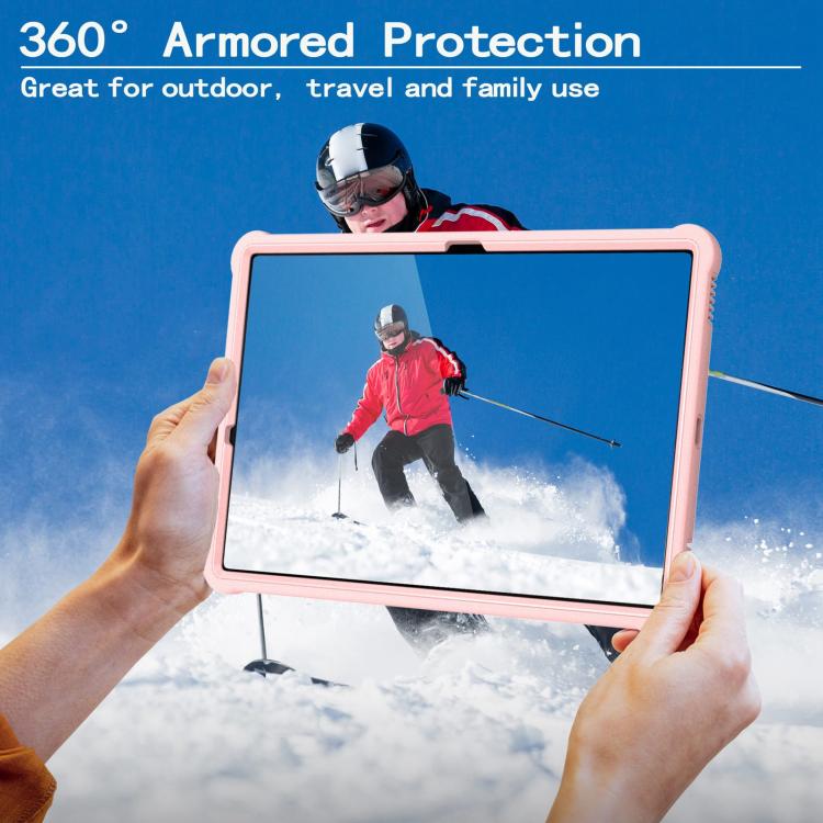 For Samsung Galaxy Tab S10+ / S9+ Armor Bolt Shape Holder Silicone Hybrid PC Tablet Case