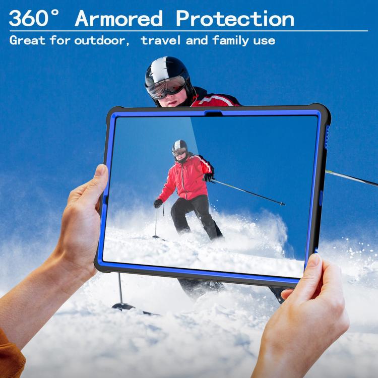 For Samsung Galaxy Tab S10+ / S9+ Armor Bolt Shape Holder Silicone Hybrid PC Tablet Case