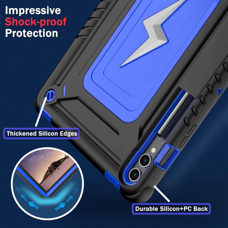 For Samsung Galaxy Tab S10+ / S9+ Armor Bolt Shape Holder Silicone Hybrid PC Tablet Case