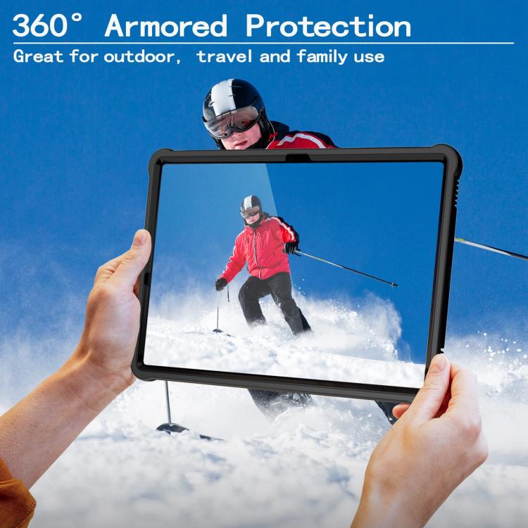 For Samsung Galaxy Tab S10+ / S9+ Armor Bolt Shape Holder Silicone Hybrid PC Tablet Case