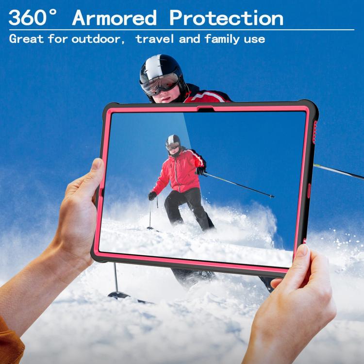 For Samsung Galaxy Tab S10+ / S9+ Armor Bolt Shape Holder Silicone Hybrid PC Tablet Case