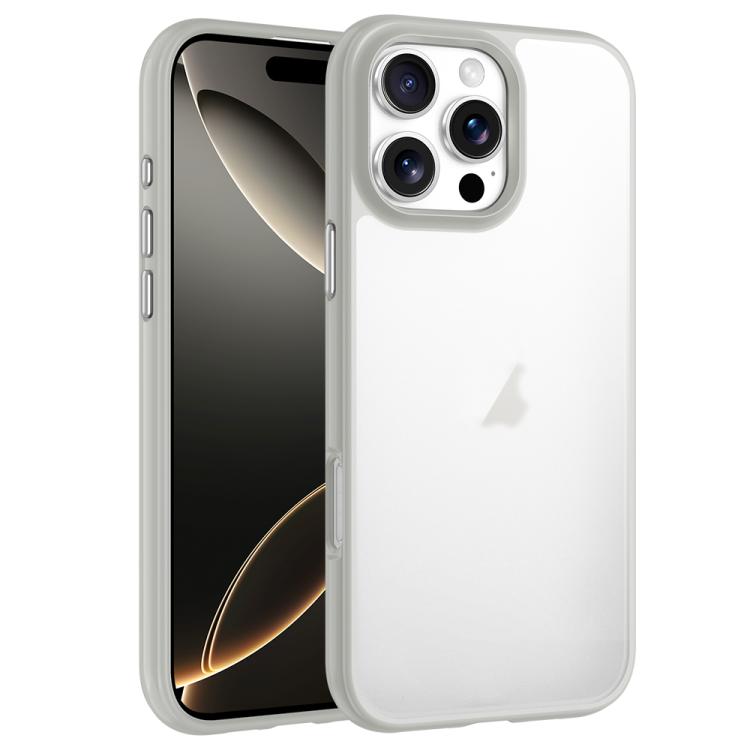 For iPhone 16 Pro Max Phantom Frosted Airbag Shockproof Transparent Phone Case