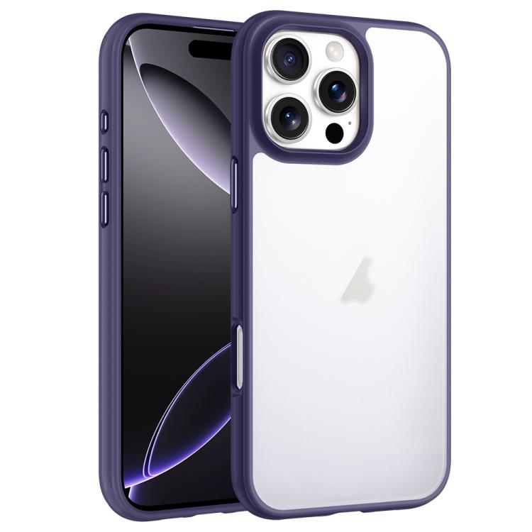 For iPhone 16 Pro Max Phantom Frosted Airbag Shockproof Transparent Phone Case