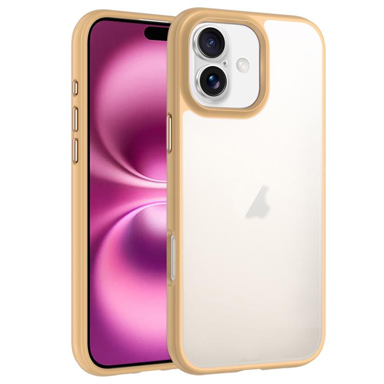 For iPhone 16 Plus Phantom Frosted Airbag Shockproof Transparent Phone Case