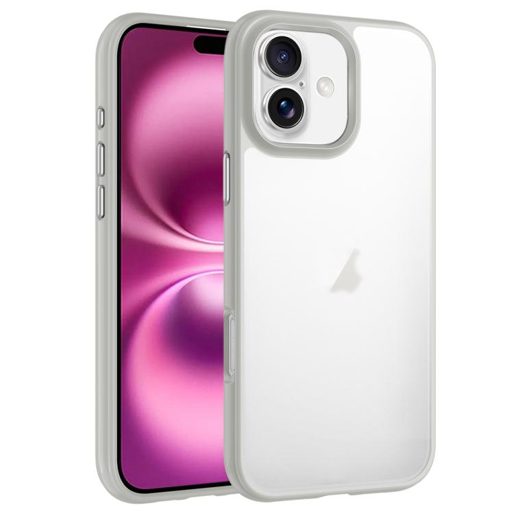 For iPhone 16 Plus Phantom Frosted Airbag Shockproof Transparent Phone Case