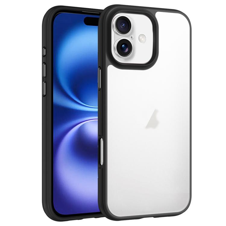 For iPhone 16 Phantom Frosted Airbag Shockproof Transparent Phone Case