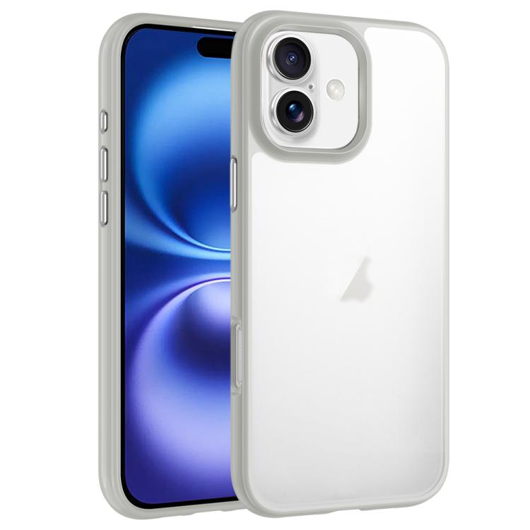 For iPhone 16 Phantom Frosted Airbag Shockproof Transparent Phone Case
