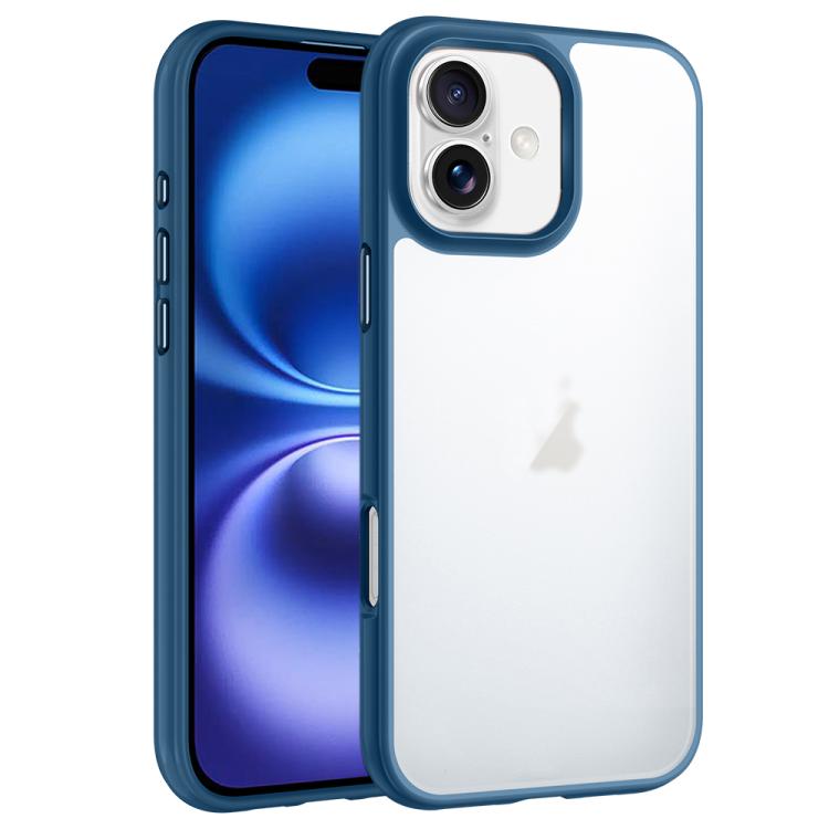 For iPhone 16 Phantom Frosted Airbag Shockproof Transparent Phone Case