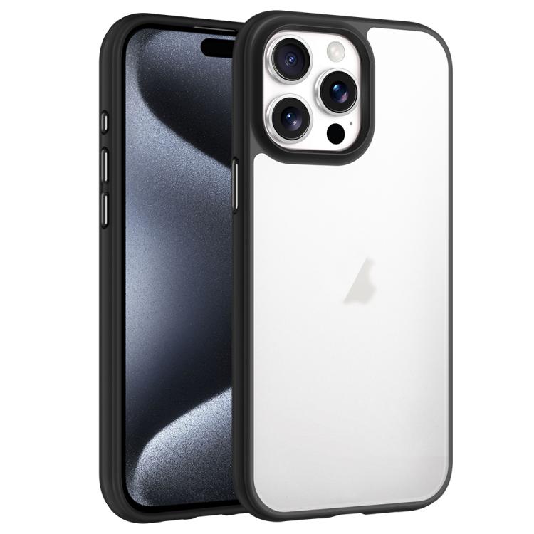 For iPhone 15 Pro Max Phantom Frosted Airbag Shockproof Transparent Phone Case