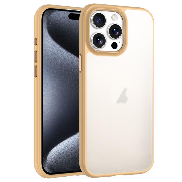 For iPhone 15 Pro Max Phantom Frosted Airbag Shockproof Transparent Phone Case