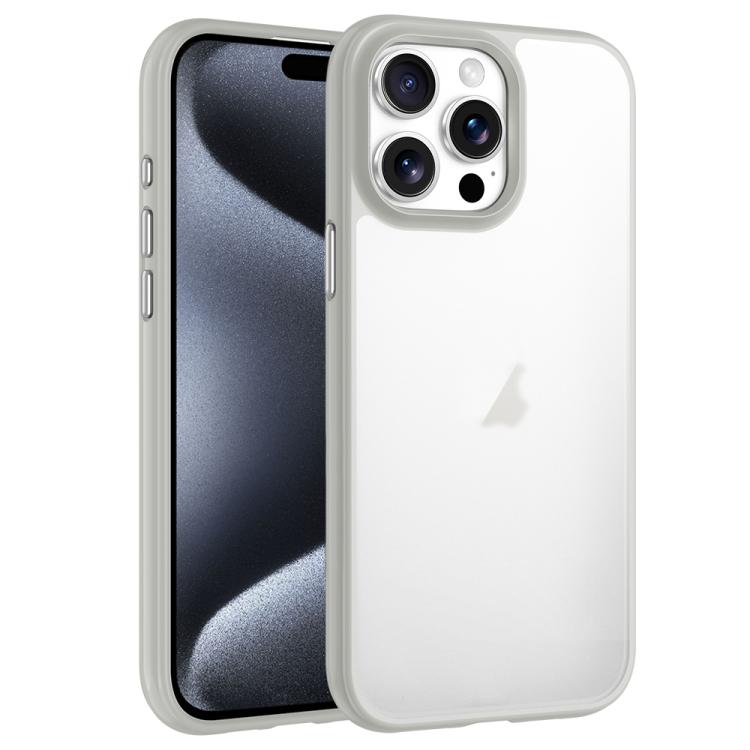 For iPhone 15 Pro Max Phantom Frosted Airbag Shockproof Transparent Phone Case