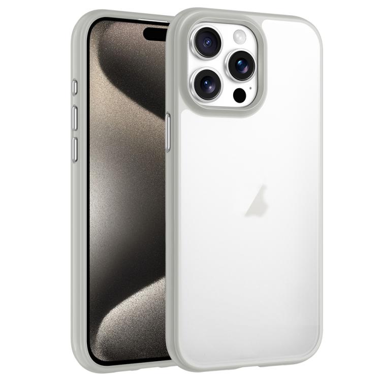 For iPhone 15 Pro Phantom Frosted Airbag Shockproof Transparent Phone Case