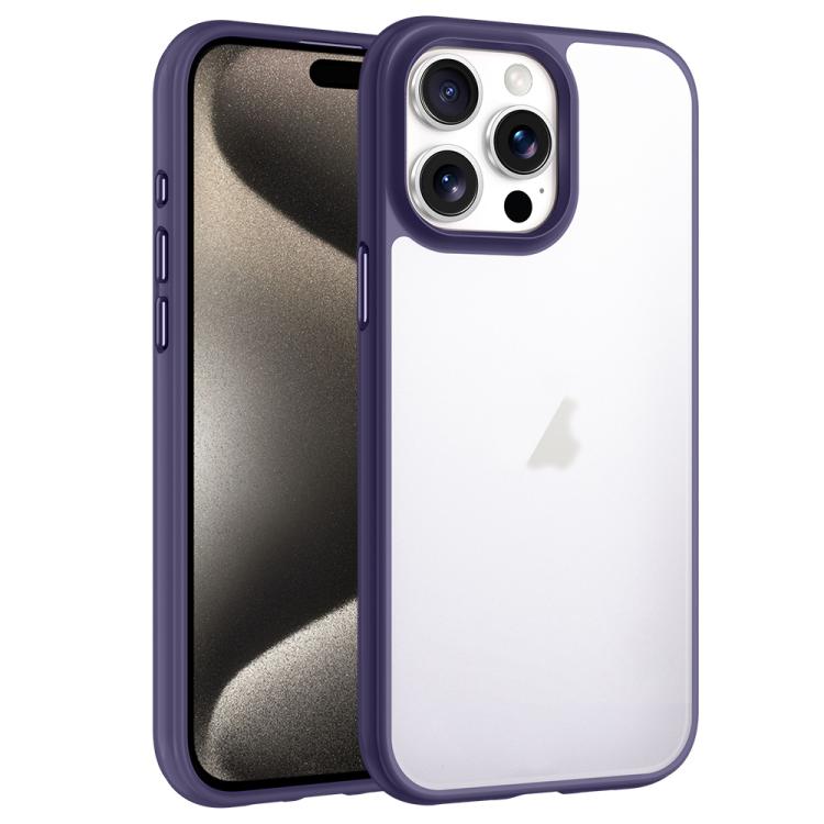 For iPhone 15 Pro Phantom Frosted Airbag Shockproof Transparent Phone Case