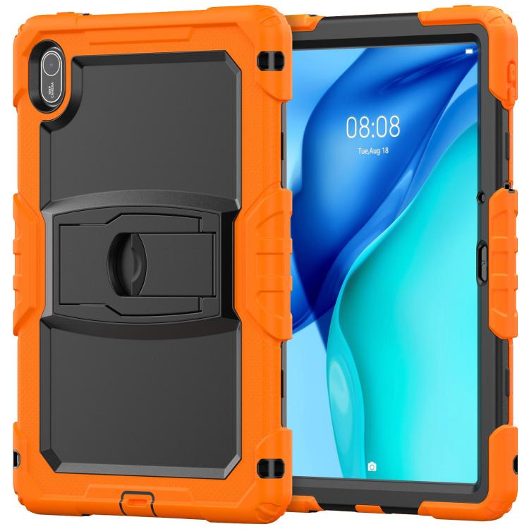 For Huawei MatePad SE 11 2024 Silicone Hydric PC Tablet Case with Shoulder Strap & Holder
