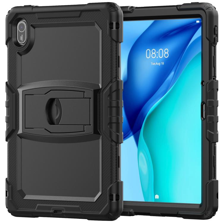 For Huawei MatePad SE 11 2024 Silicone Hydric PC Tablet Case with Shoulder Strap & Holder