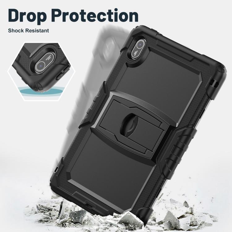 For Huawei MatePad SE 11 2024 Silicone Hydric PC Tablet Case with Shoulder Strap & Holder