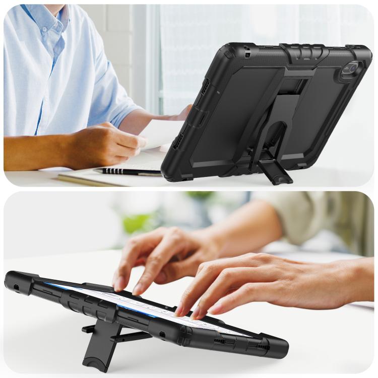 For Huawei MatePad SE 11 2024 Silicone Hydric PC Tablet Case with Shoulder Strap & Holder