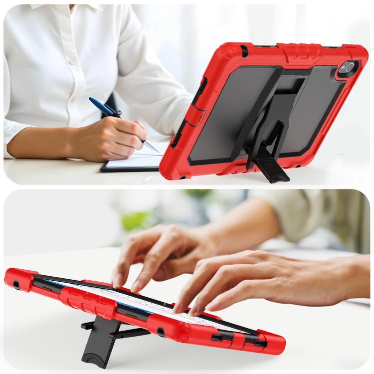 For Huawei MatePad SE 11 2024 Silicone Hydric PC Tablet Case with Shoulder Strap & Holder