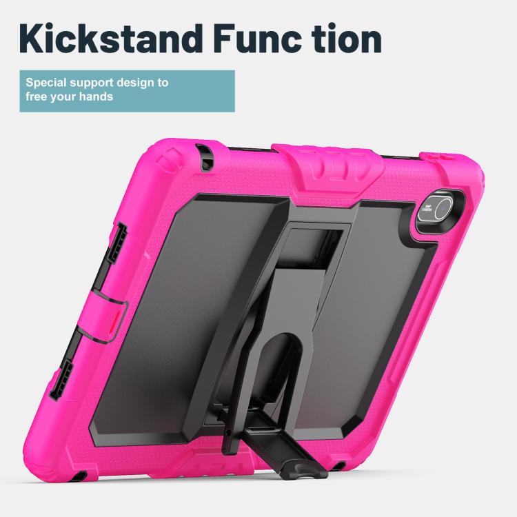 For Huawei MatePad SE 11 2024 Silicone Hydric PC Tablet Case with Shoulder Strap & Holder