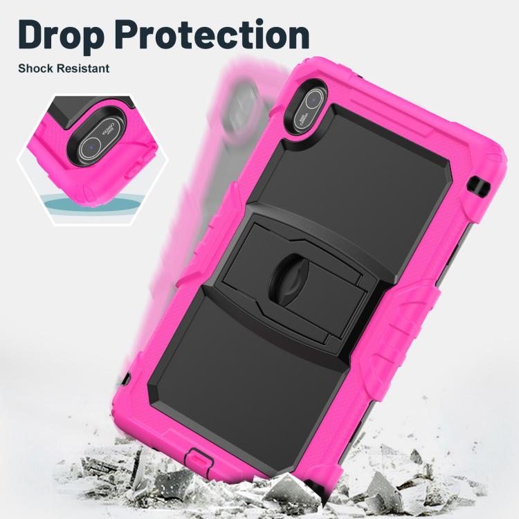 For Huawei MatePad SE 11 2024 Silicone Hydric PC Tablet Case with Shoulder Strap & Holder