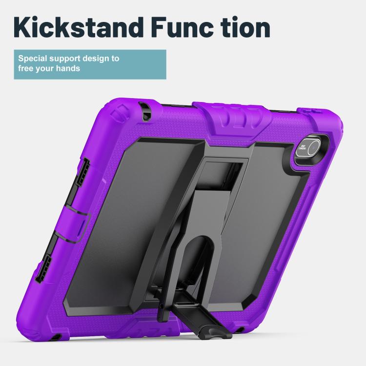 For Huawei MatePad SE 11 2024 Silicone Hydric PC Tablet Case with Shoulder Strap & Holder