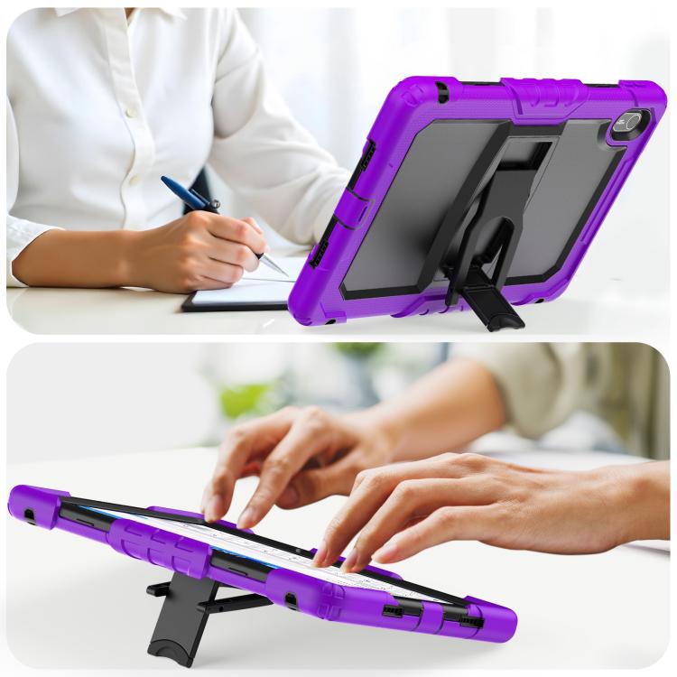 For Huawei MatePad SE 11 2024 Silicone Hydric PC Tablet Case with Shoulder Strap & Holder