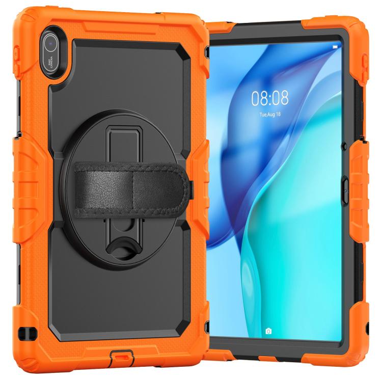 For Huawei MatePad SE 11 2024 Silicone Hybrid PC Tablet Case with Shoulder Strap