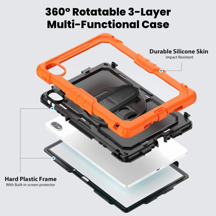 For Huawei MatePad SE 11 2024 Silicone Hybrid PC Tablet Case with Shoulder Strap
