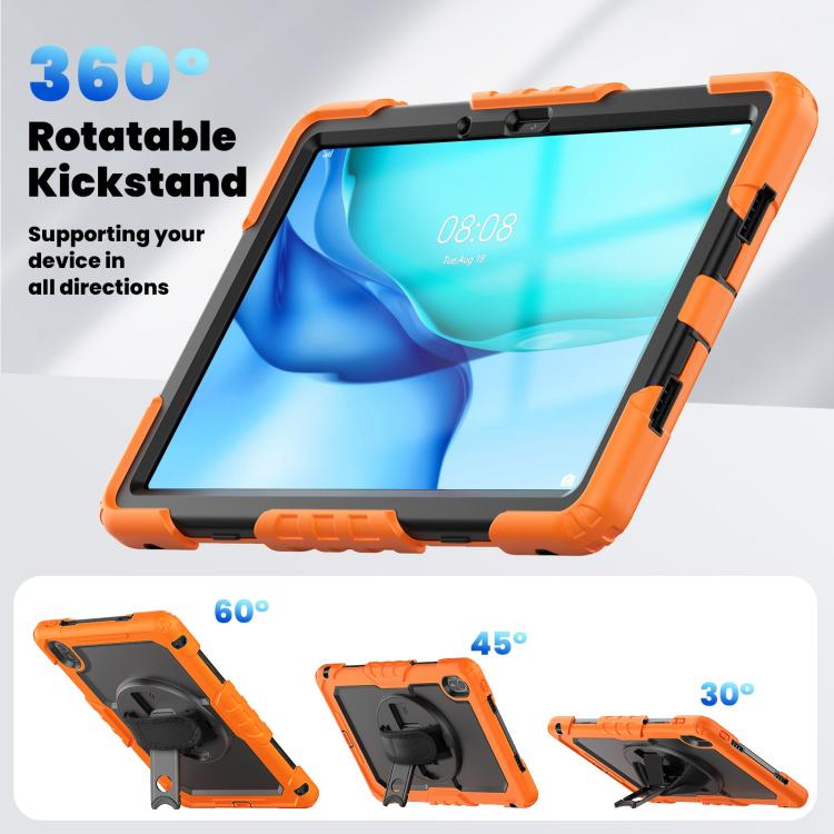For Huawei MatePad SE 11 2024 Silicone Hybrid PC Tablet Case with Shoulder Strap
