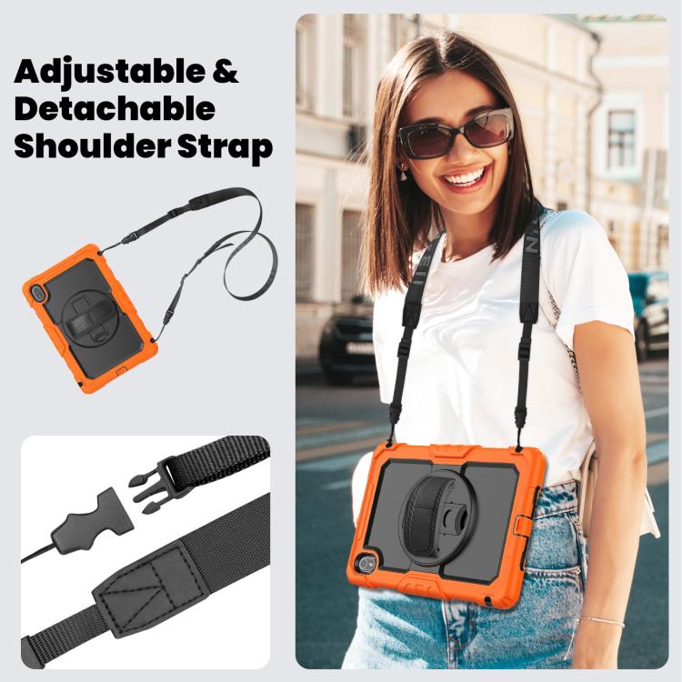 For Huawei MatePad SE 11 2024 Silicone Hybrid PC Tablet Case with Shoulder Strap