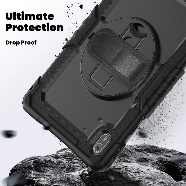For Huawei MatePad SE 11 2024 Silicone Hybrid PC Tablet Case with Shoulder Strap