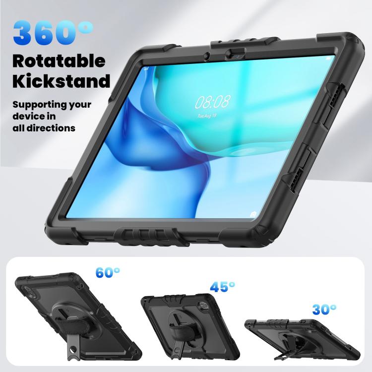 For Huawei MatePad SE 11 2024 Silicone Hybrid PC Tablet Case with Shoulder Strap
