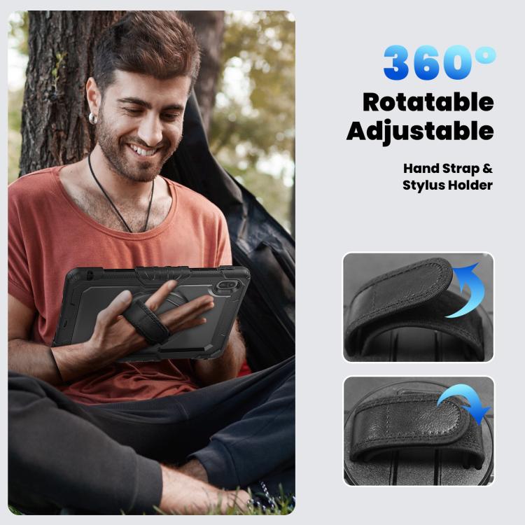 For Huawei MatePad SE 11 2024 Silicone Hybrid PC Tablet Case with Shoulder Strap