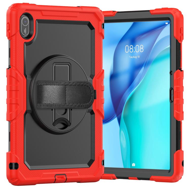 For Huawei MatePad SE 11 2024 Silicone Hybrid PC Tablet Case with Shoulder Strap