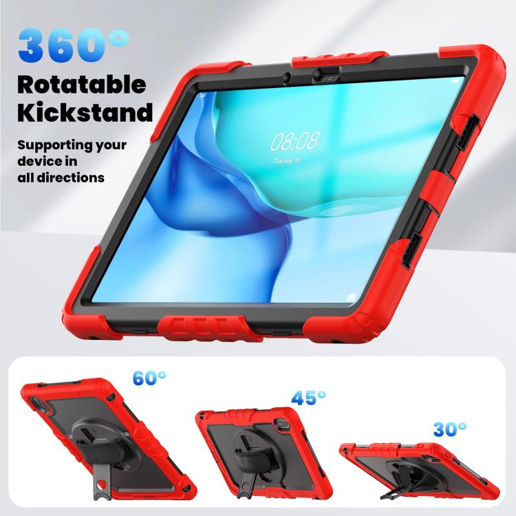 For Huawei MatePad SE 11 2024 Silicone Hybrid PC Tablet Case with Shoulder Strap