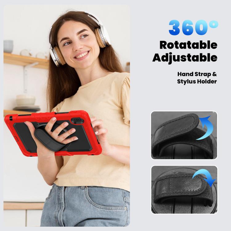 For Huawei MatePad SE 11 2024 Silicone Hybrid PC Tablet Case with Shoulder Strap