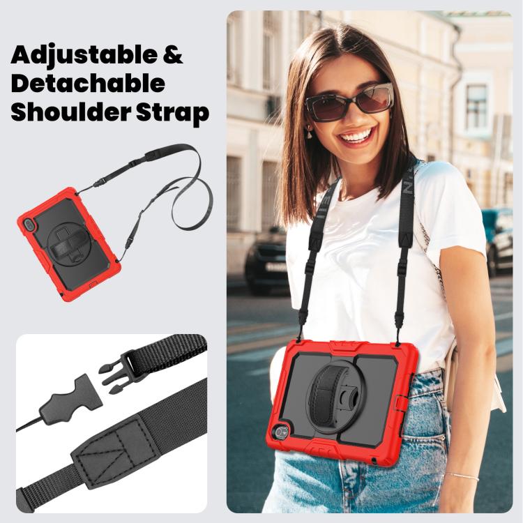 For Huawei MatePad SE 11 2024 Silicone Hybrid PC Tablet Case with Shoulder Strap